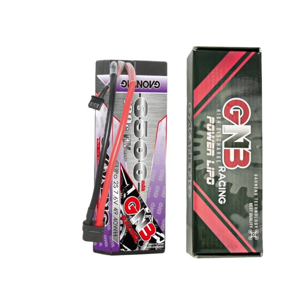 NEW GNB GAONENG 6500MAH 2S HV 7.6V 130C RC LiPo Battery XT60 Cabled Hard Case  1:10 1/10 RC Racing Car Boat for RC Drone UAV FPV